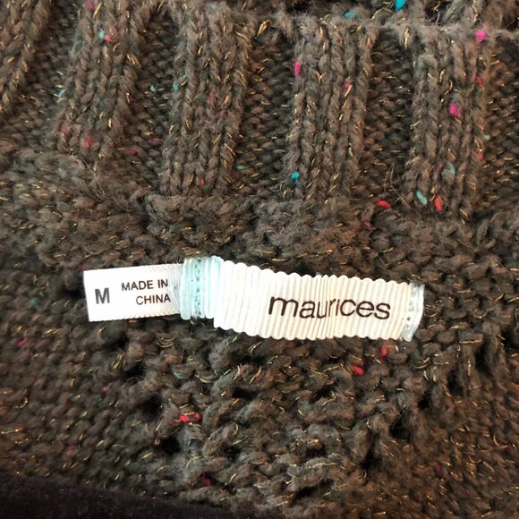 Maurices Olive Green Short Sleeve V-Neck Sweater Size M - Picture 3 of 5